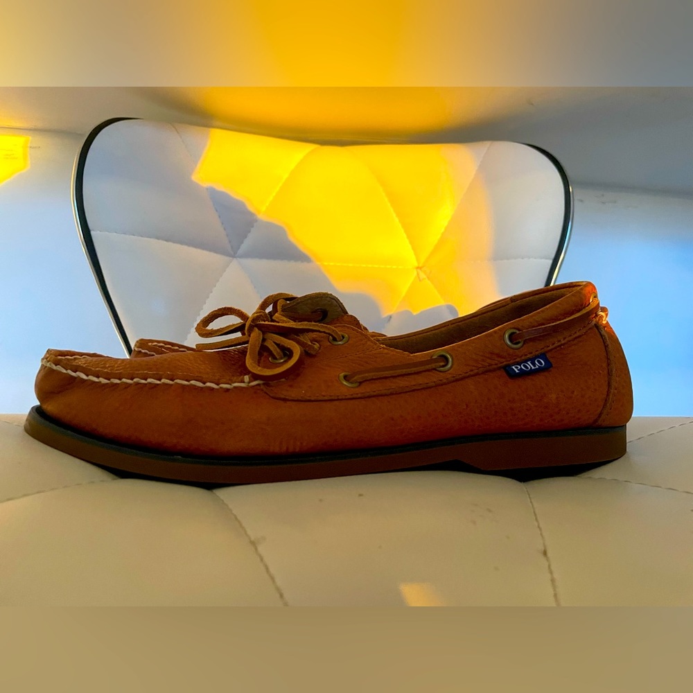 Polo slipper shoes. Brand new. Only used it twice. Has been in shoe rack a while